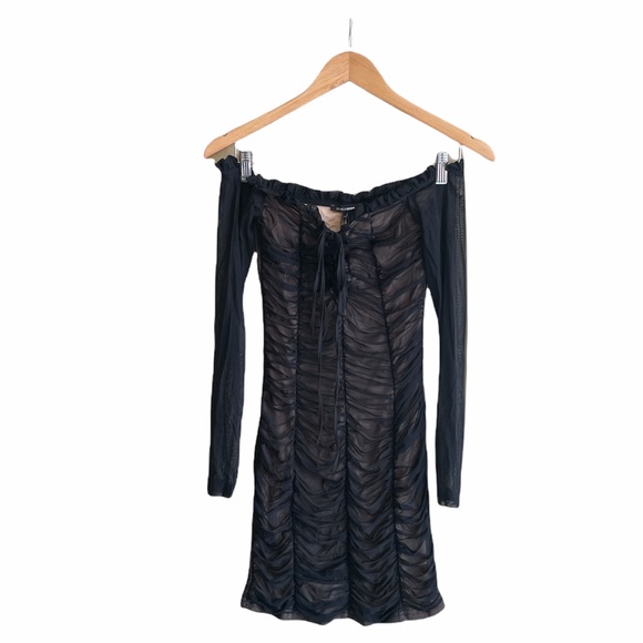 Fashion Nova Maura Mesh Dress - Black | Size: S - Picture 4 of 6